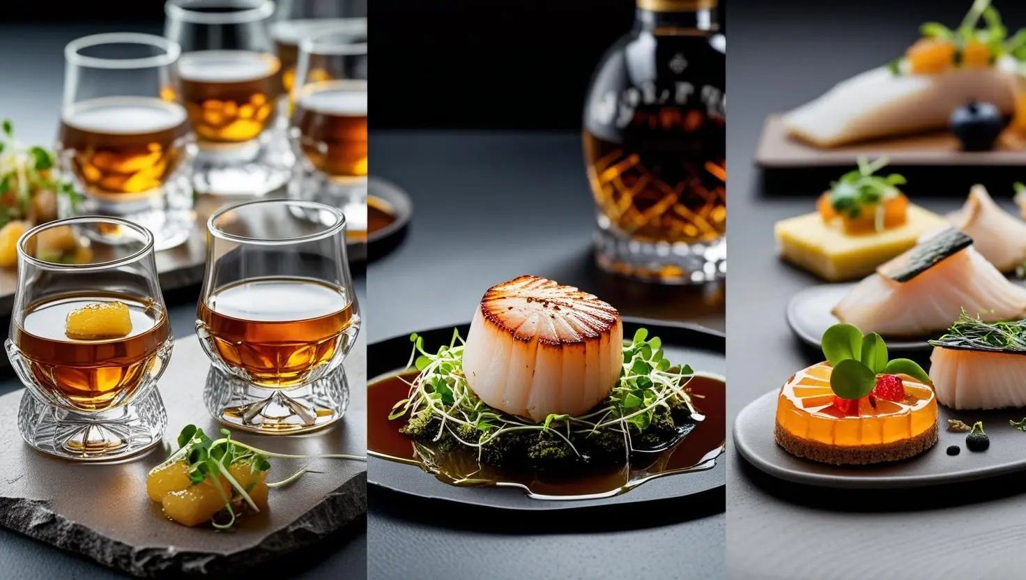 Lighter Whiskies with Seafood & Salad