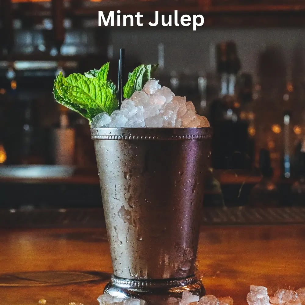 Mint Julep whisky cocktail with Julep cup